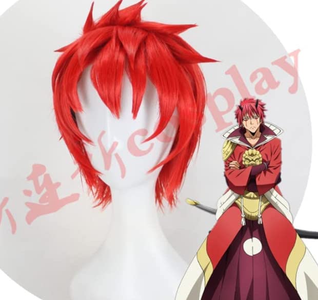 セット済みウィッグ　転生したらスライムだった件　ベニマル　コスプレ Amazon.co.jp: 転生したらスライムだった件 ベニマル 紅丸